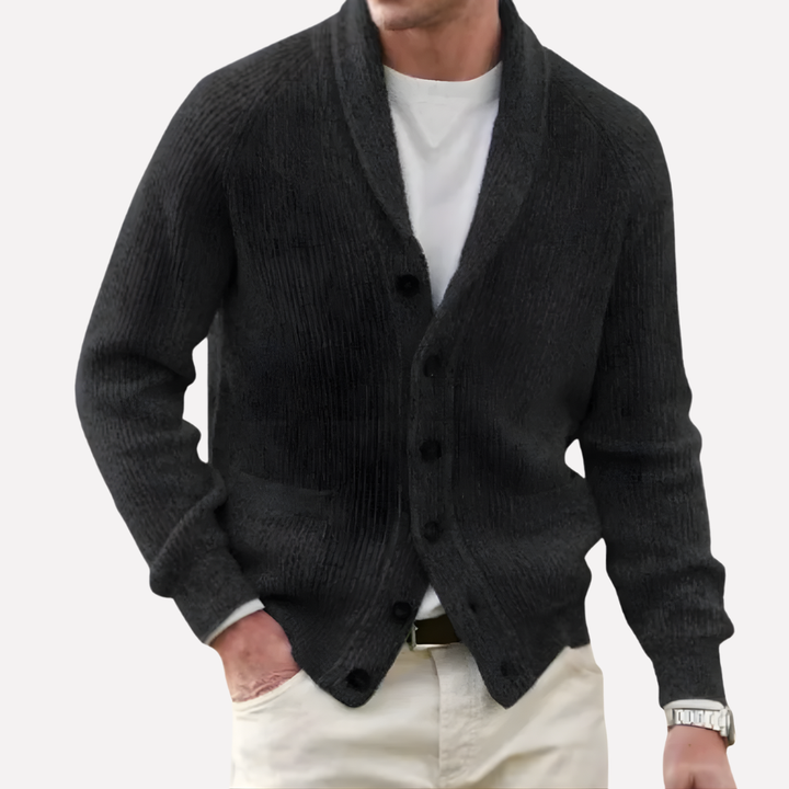 Cardigan da uomo con colletto a scialle
