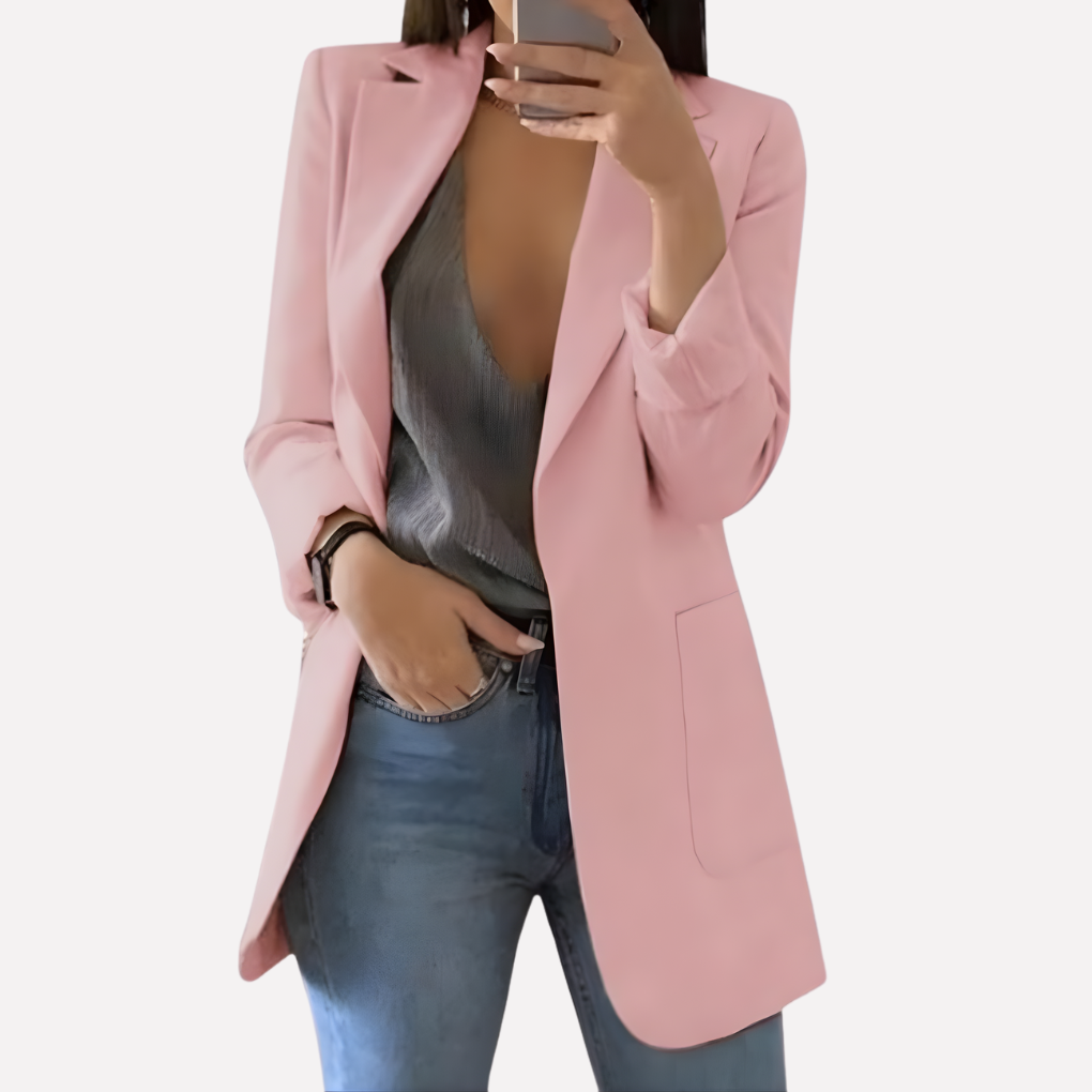 Blazer da donna con tasca frontale – Strato quotidiano strutturato