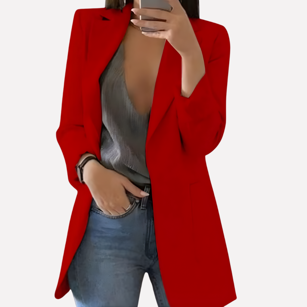 Blazer da donna con tasca frontale – Strato quotidiano strutturato