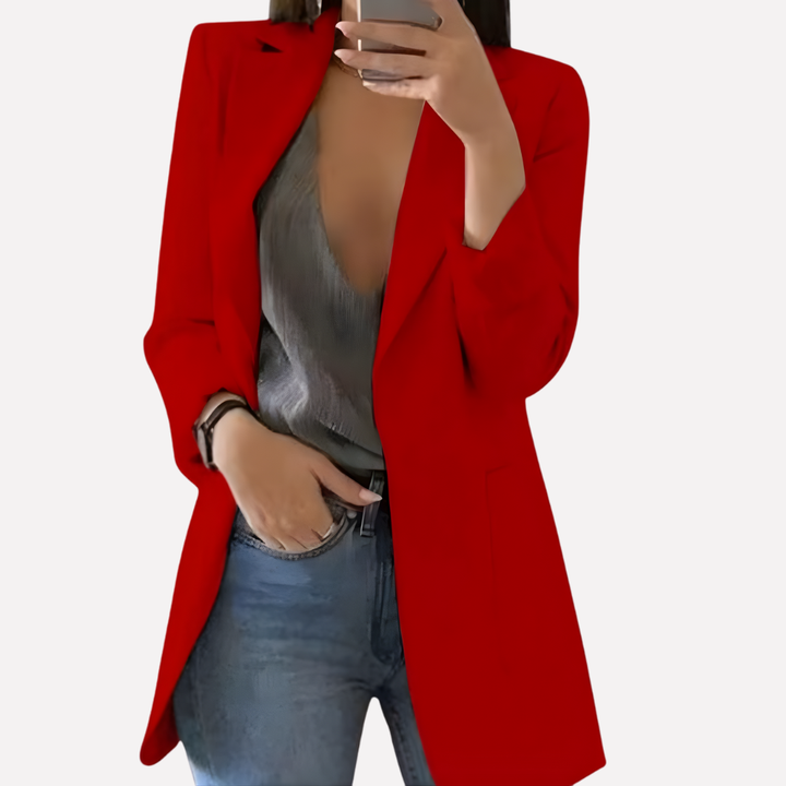 Blazer da donna con tasca frontale – Strato quotidiano strutturato