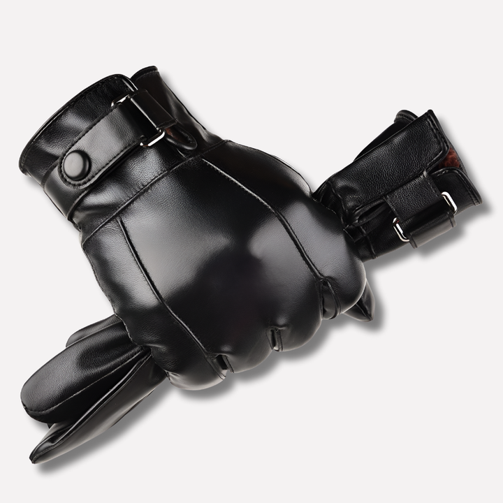 Elegant winter gloves in leather