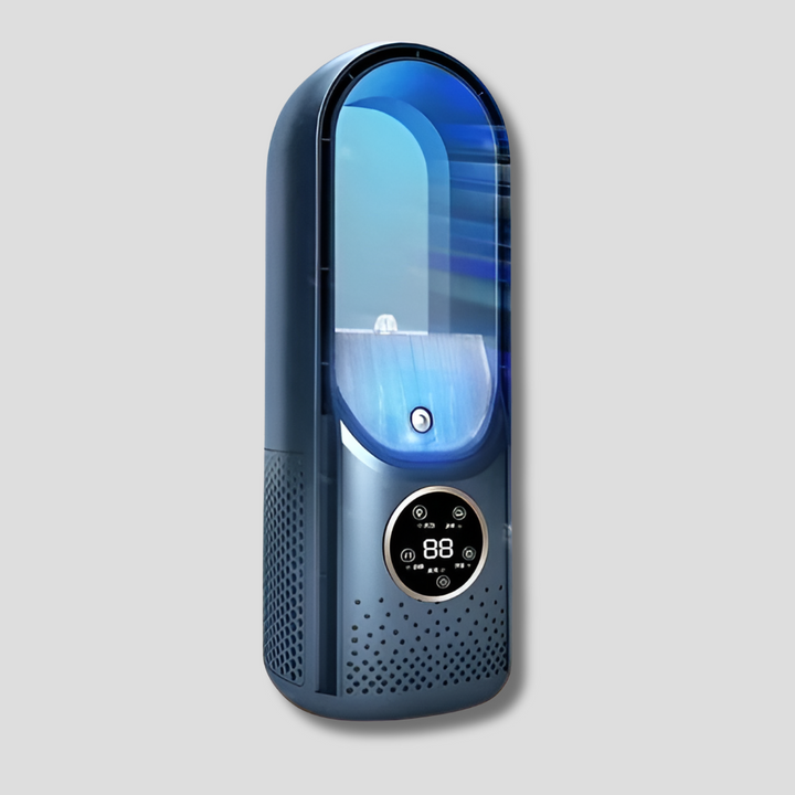 Portable tabletop air cooler without blades