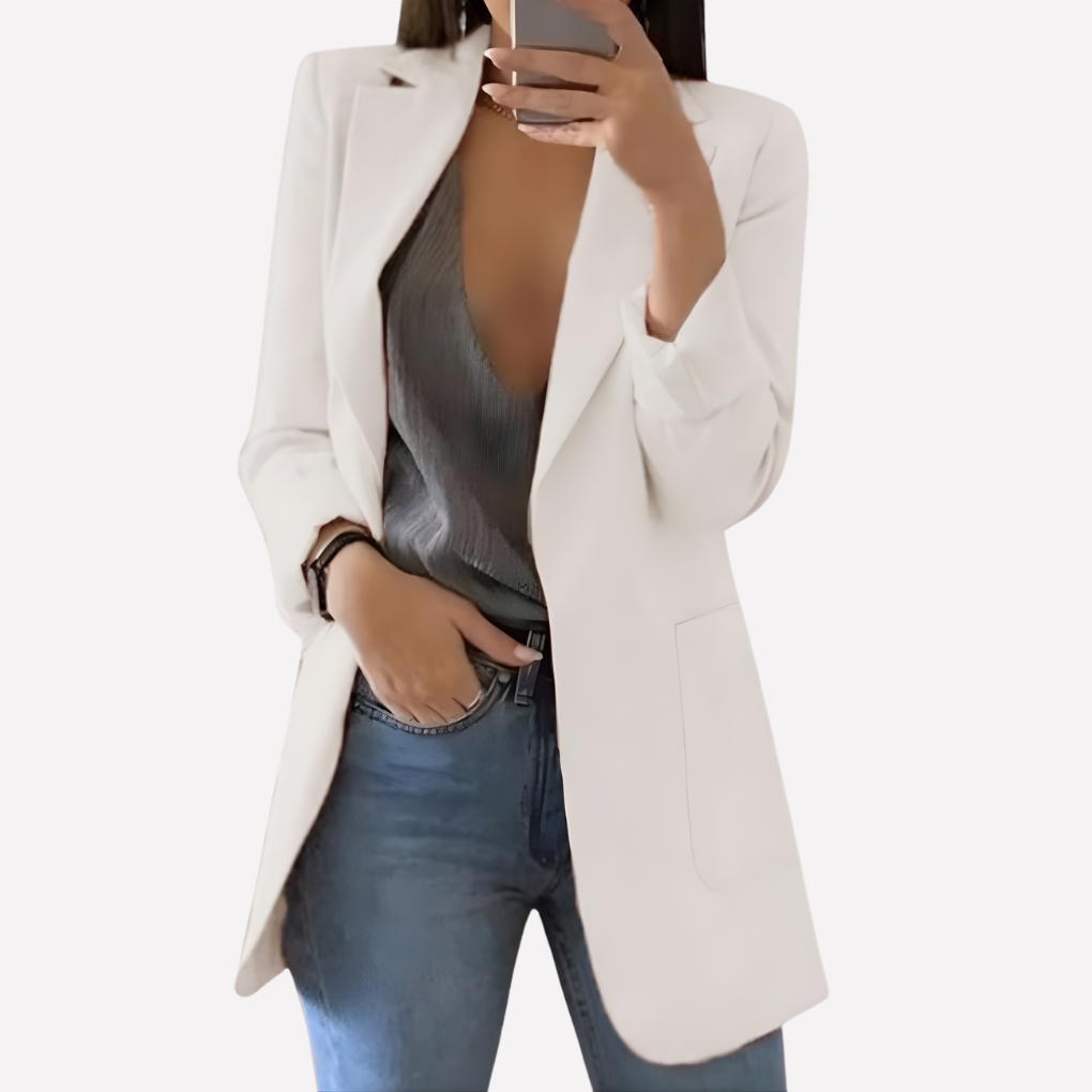 Blazer da donna con tasca frontale – Strato quotidiano strutturato
