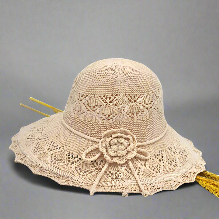 Elegant sombrero de sol de encaje para mujer
