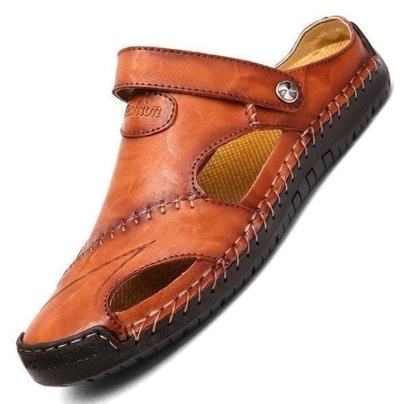 Leather sandals for men