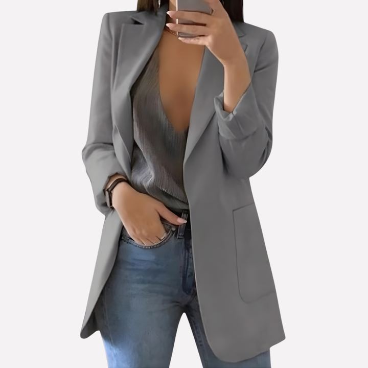 Blazer da donna con tasca frontale – Strato quotidiano strutturato