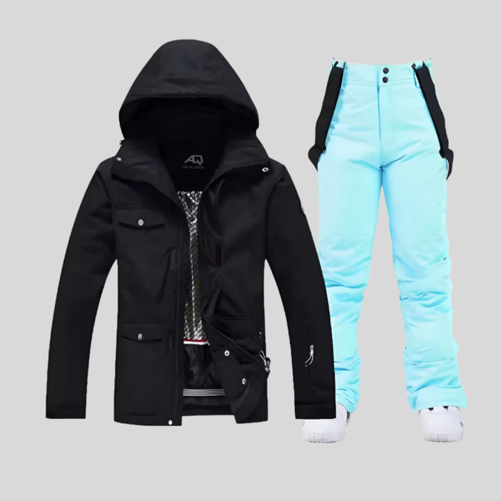 Completo invernale funzionale da donna con giacca e pantaloni da sci