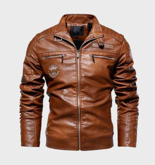 Leather jacket for man