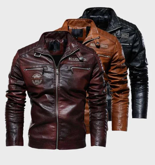 Leather jacket for man