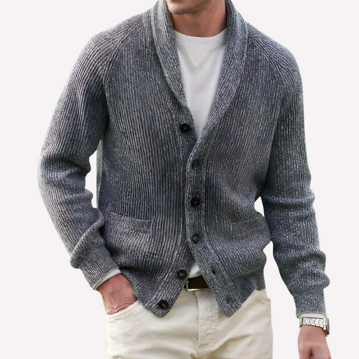 Cardigan da uomo con colletto a scialle