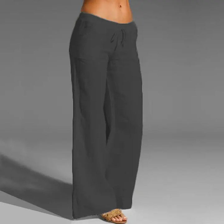 Pantalones de lino casuales de verano para mujer