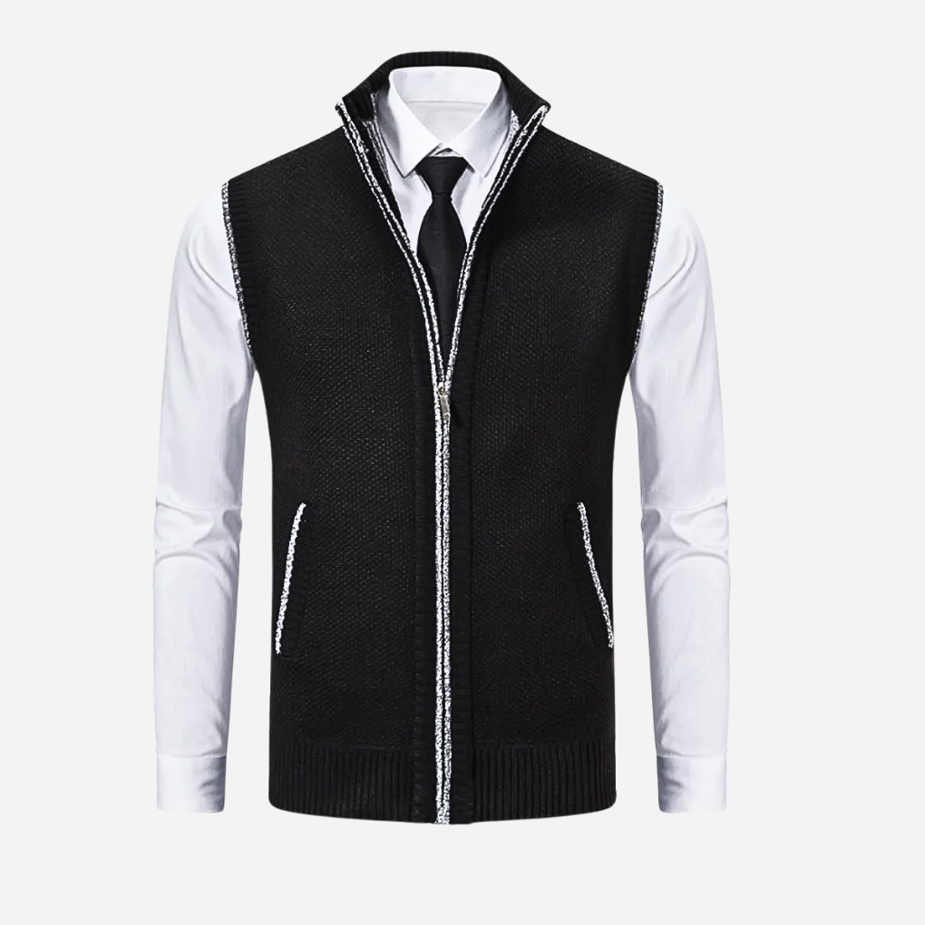 Gilet da uomo con chiusura a zip
