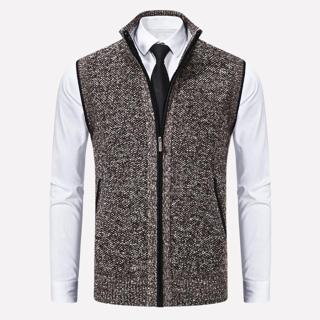 Gilet da uomo con chiusura a zip