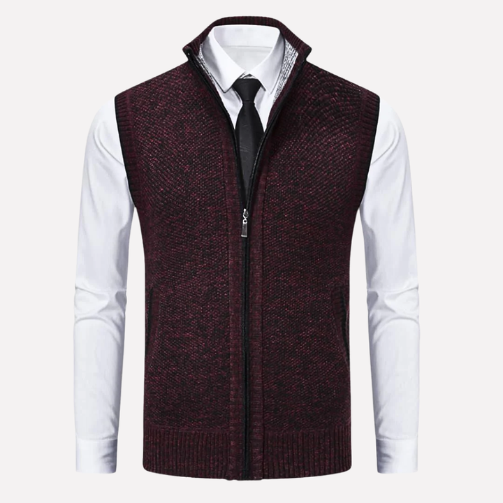 Gilet da uomo con chiusura a zip