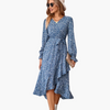 FloraLuxe - Vestido de Mujer con Estampado Floral y Cuello en V