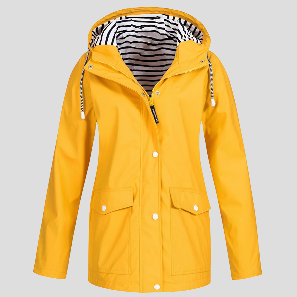 Giacca con Cappuccio Impermeabile e Antivento da Donna