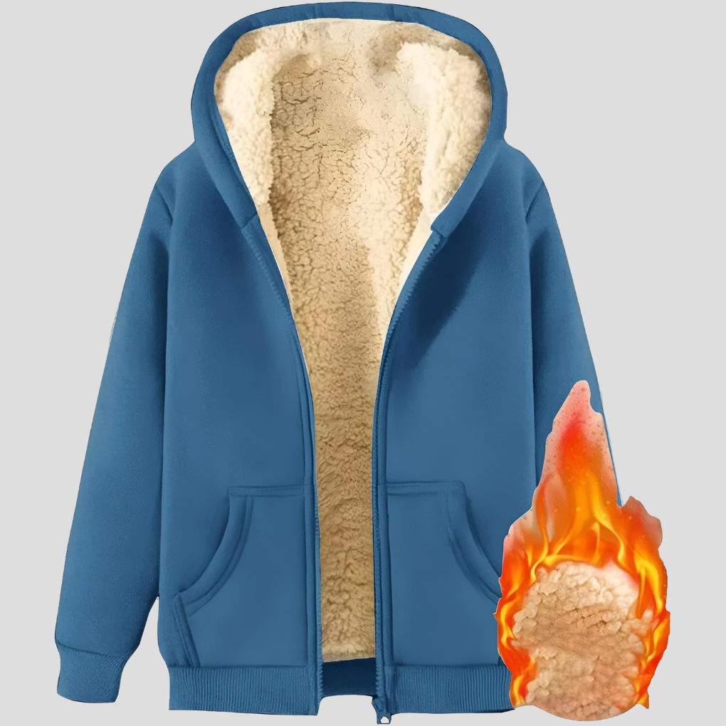 Men's winter jacket with hood and fleece lining Warmth