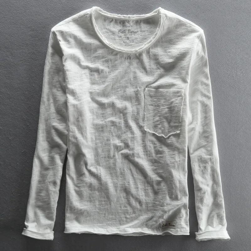 Vintage Cotton Long Sleeve with Crew Neck