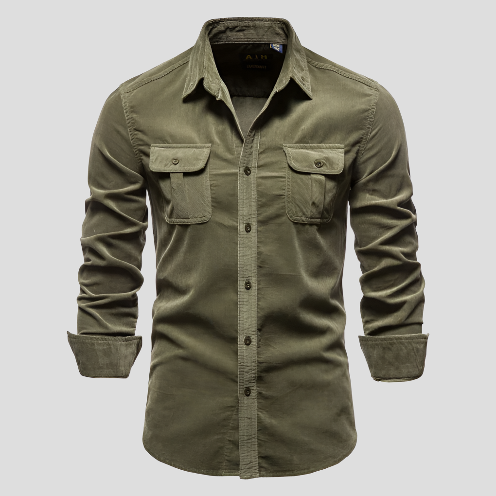 Camicia da uomo in velluto a coste: texture intramontabile, comfort quotidiano