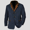 Men's jacket with vintage contrasting collar