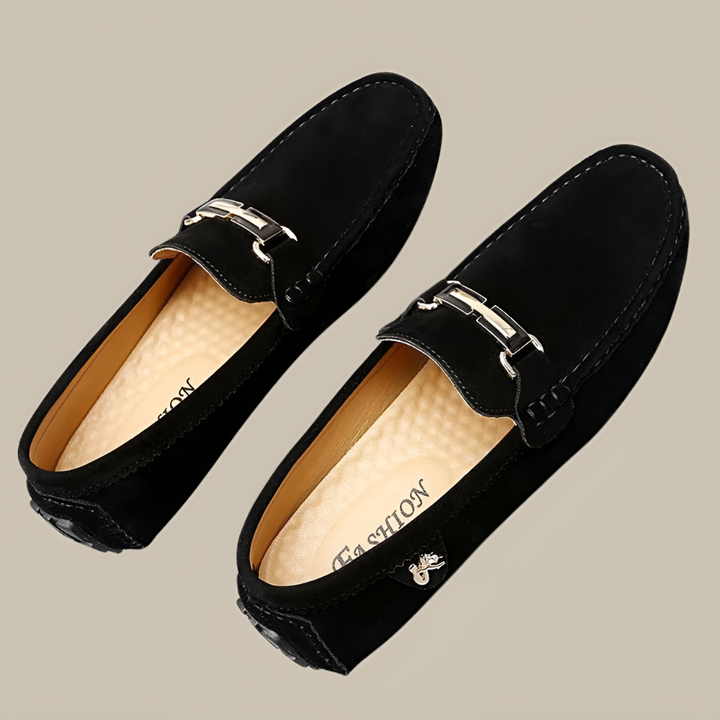 Mocassini slip-on in pelle scamosciata da uomo