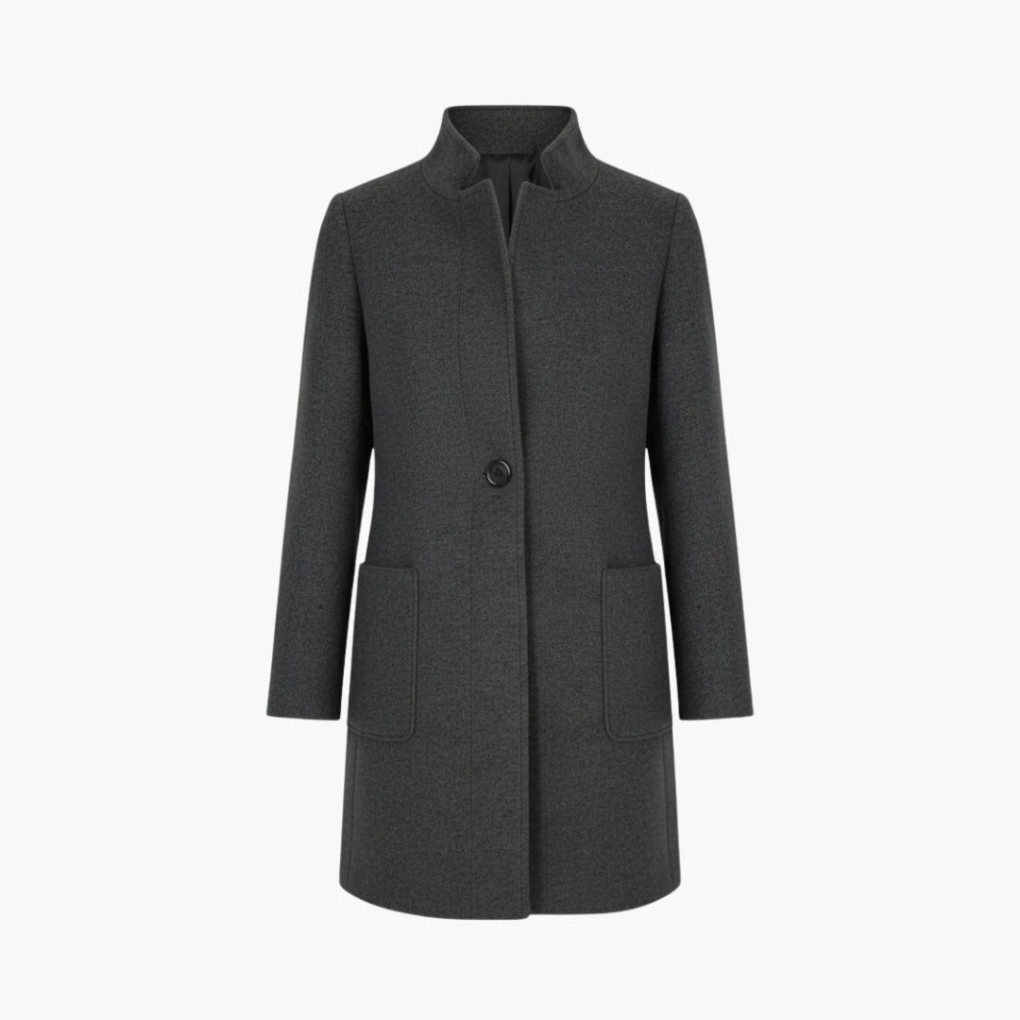 Cappotto da donna con colletto alto e tasche