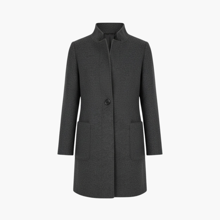 Cappotto da donna con colletto alto e tasche