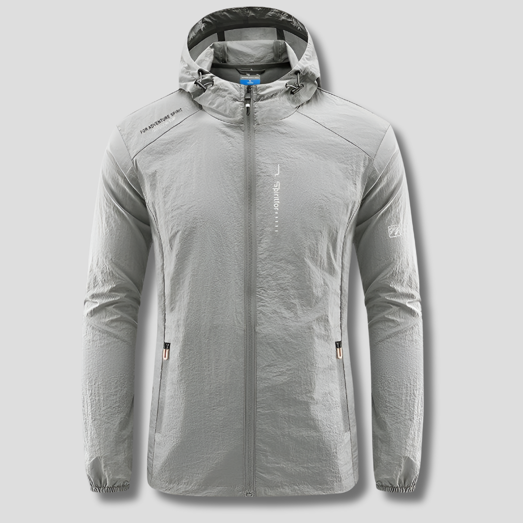 Chaqueta de verano ultraligera con capucha, antiviento y antisole, de hombre