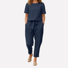 Completo casual da donna con top a maniche lunghe e pantaloni