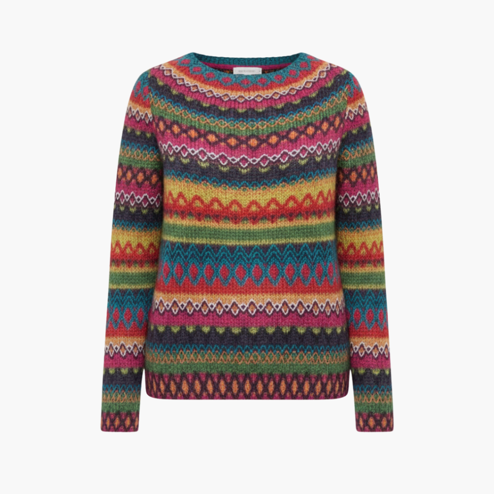 Maglione da donna a maglia con scollo rotondo