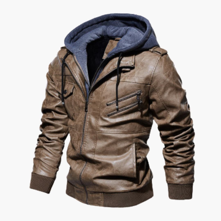 Chaqueta con capucha para hombre con múltiples bolsillos