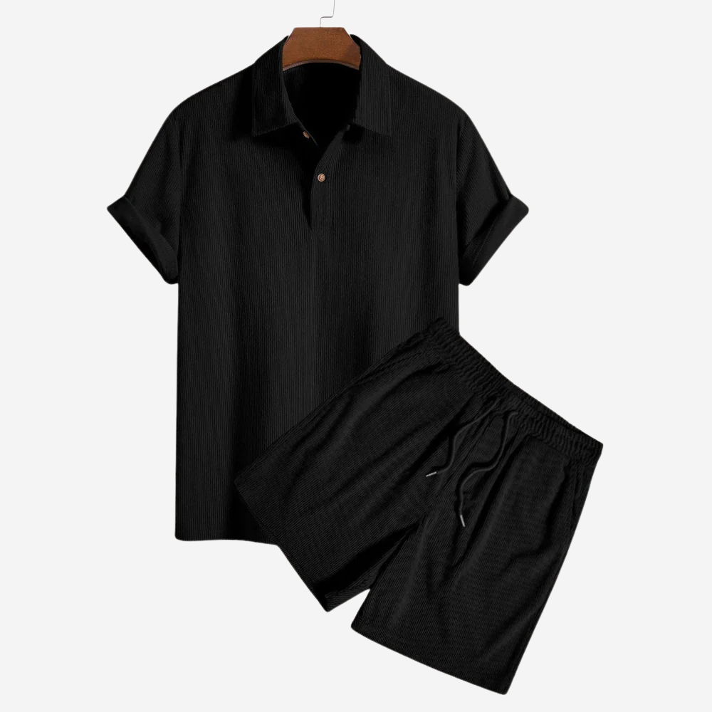 Camicia da uomo a maniche corte in twill