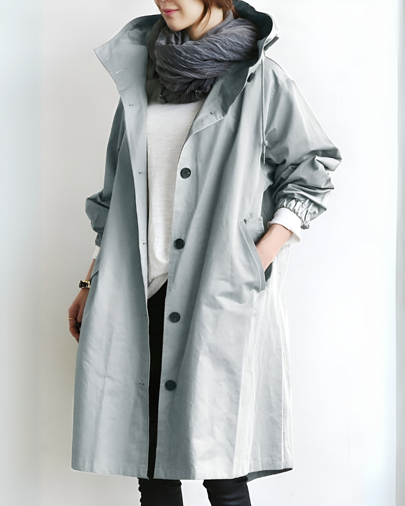 Classic trench coat with hood
