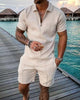 Men's summer set Polo shirt and shorts