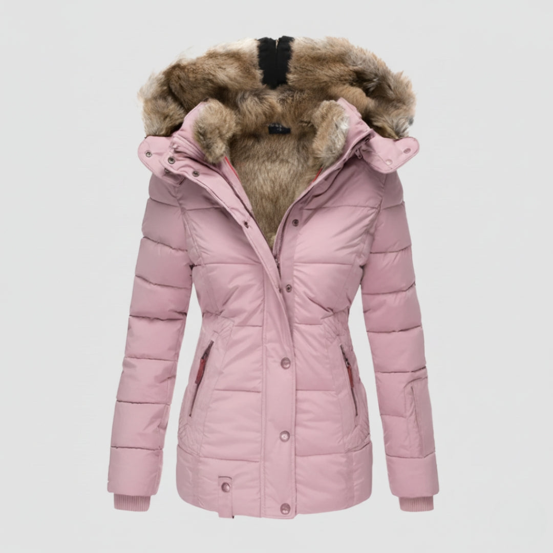 Chaqueta acolchada con capucha para mujer