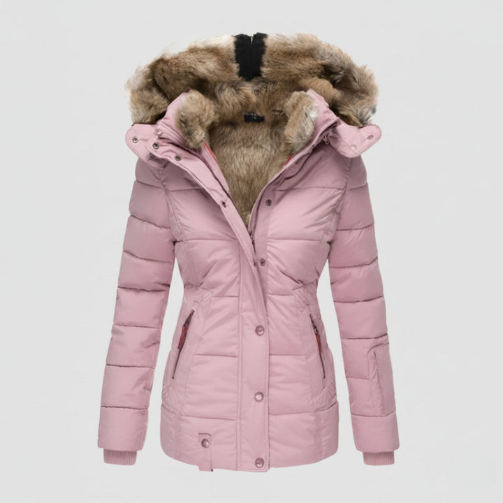Chaqueta acolchada con capucha para mujer