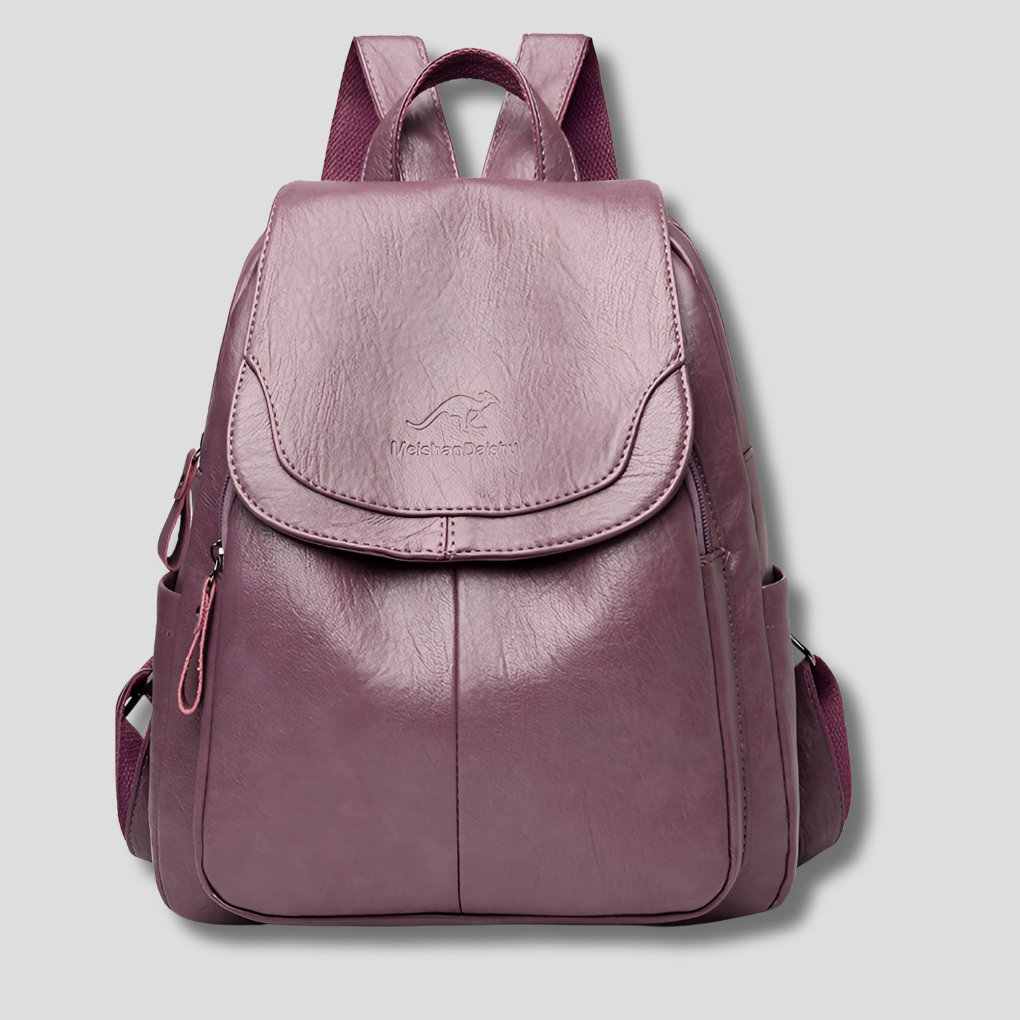 Zaino antifurto in pelle per donne eleganti