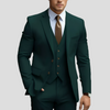 Elegant men's suit, 3 pieces, beige, slim fit