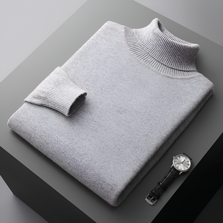 Maglione a collo alto in cashmere da uomo di alta qualità