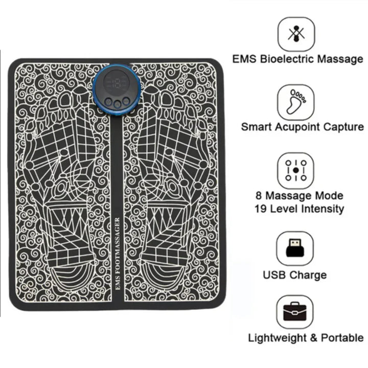 Cojín para masaje plantar EMS relajante