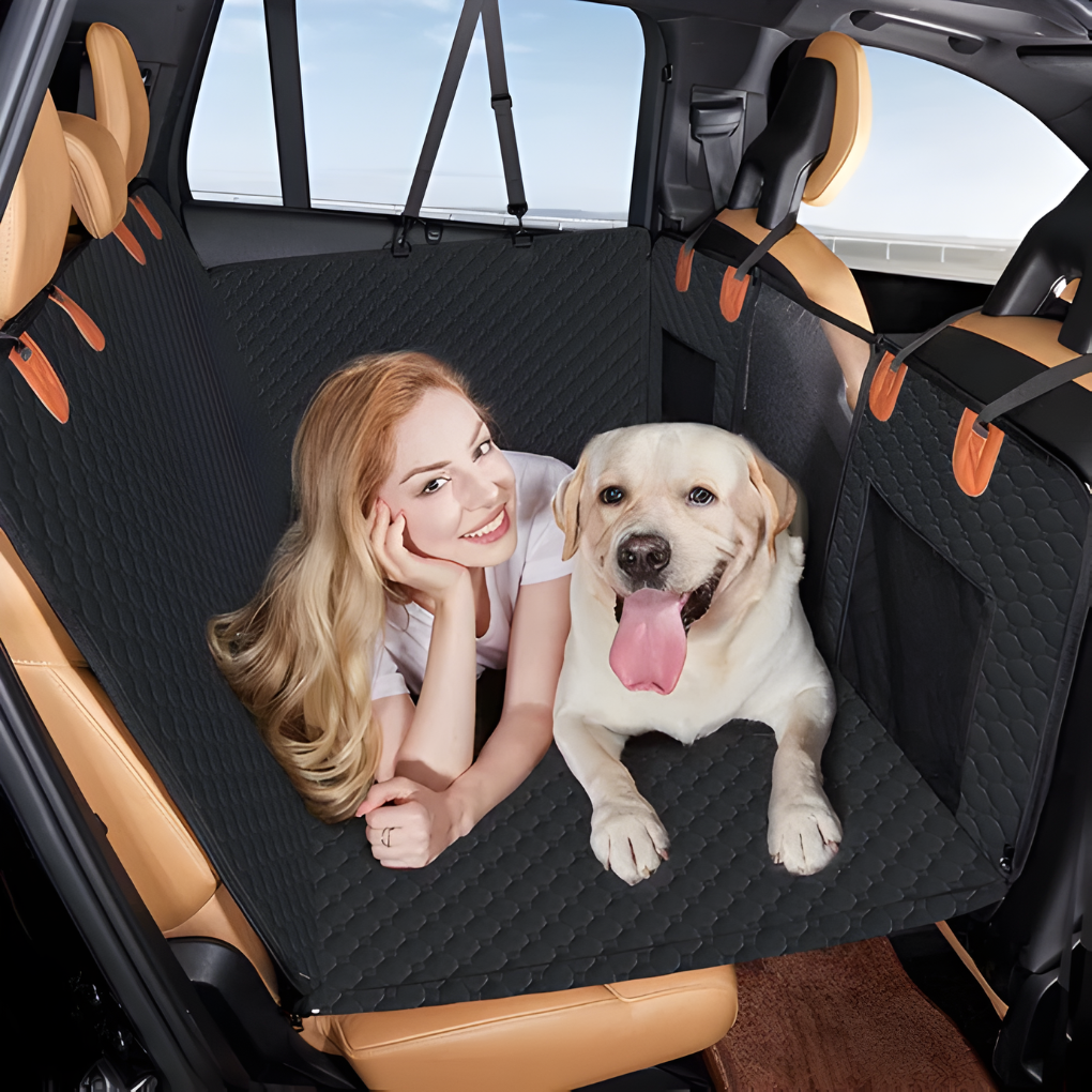 Extension of the car seat for dogs with a hard floor