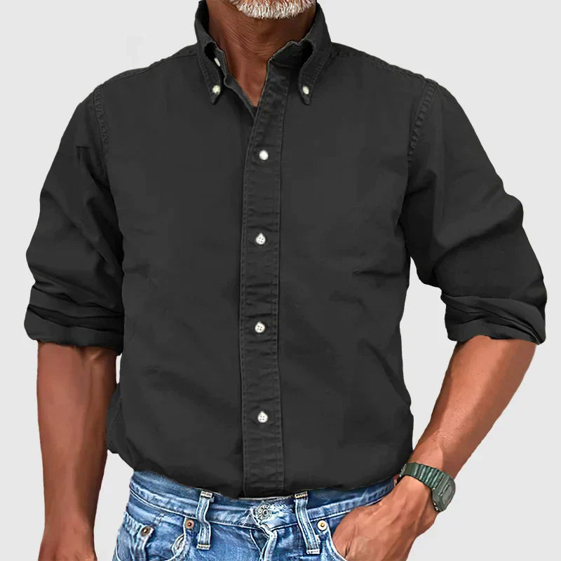 Men's classic long-sleeved shirt