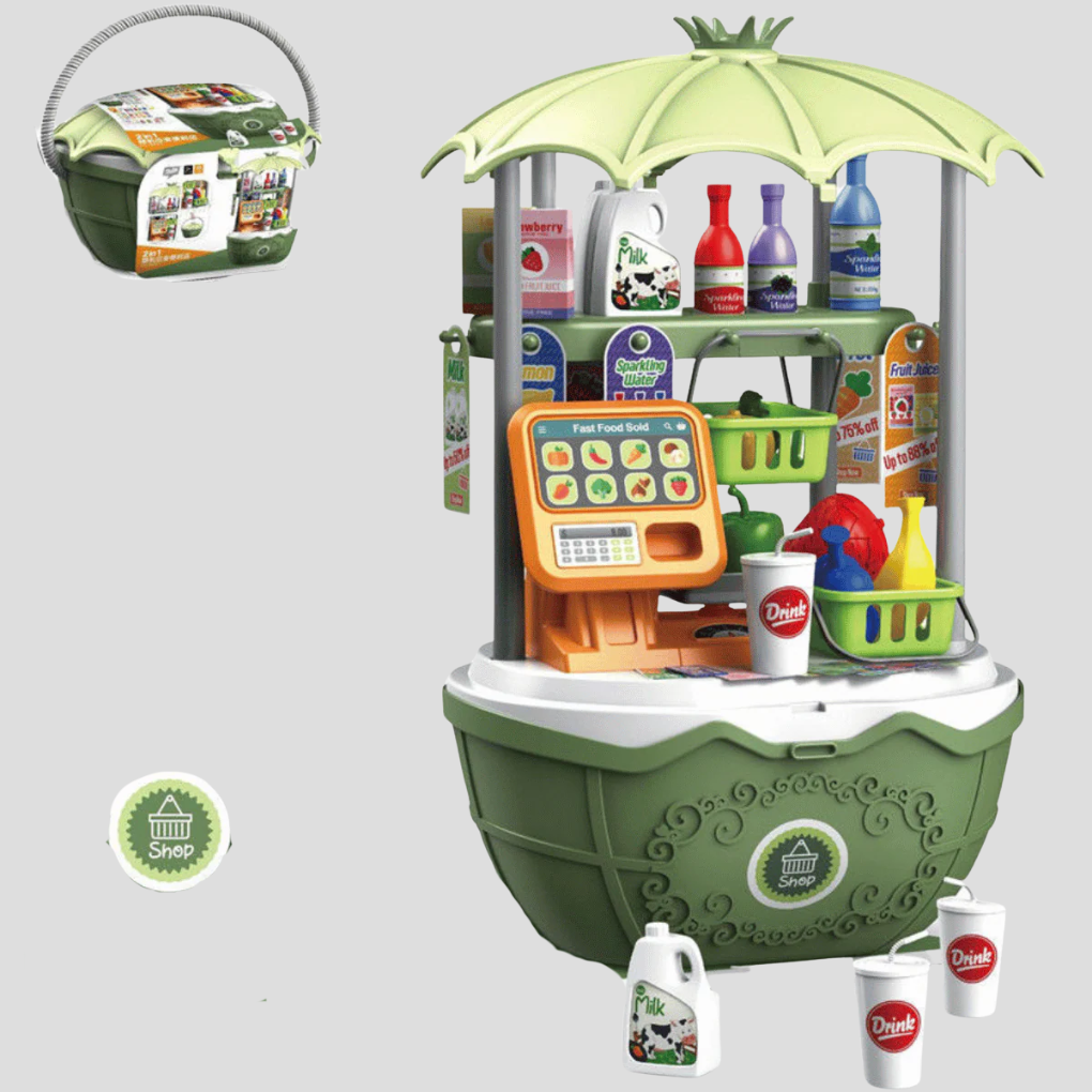 Carretto dei gelati giocattolo con accessori