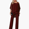 Tuta da Donna con Spalle Scoperte e Pantaloni Larghi
