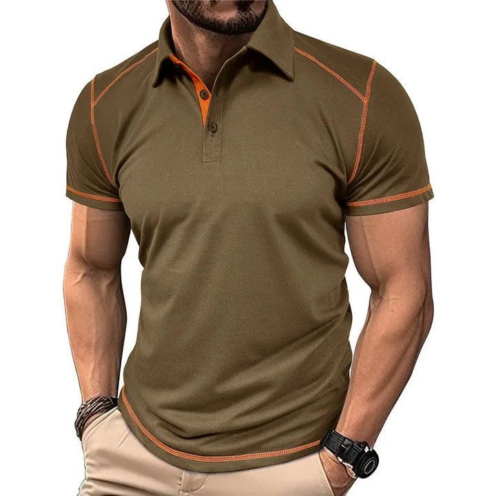 Polo da uomo a blocchi di colore – Design classico e comfort quotidiano