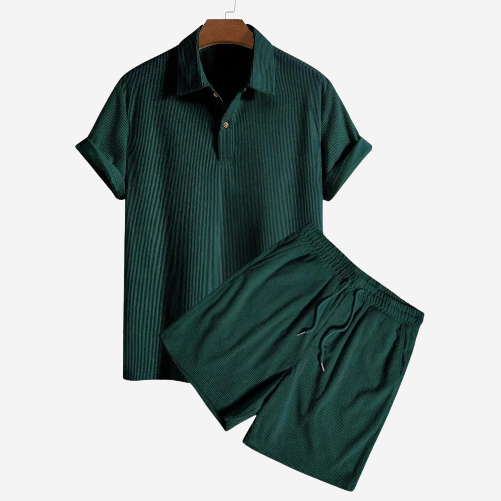 Camicia da uomo a maniche corte in twill