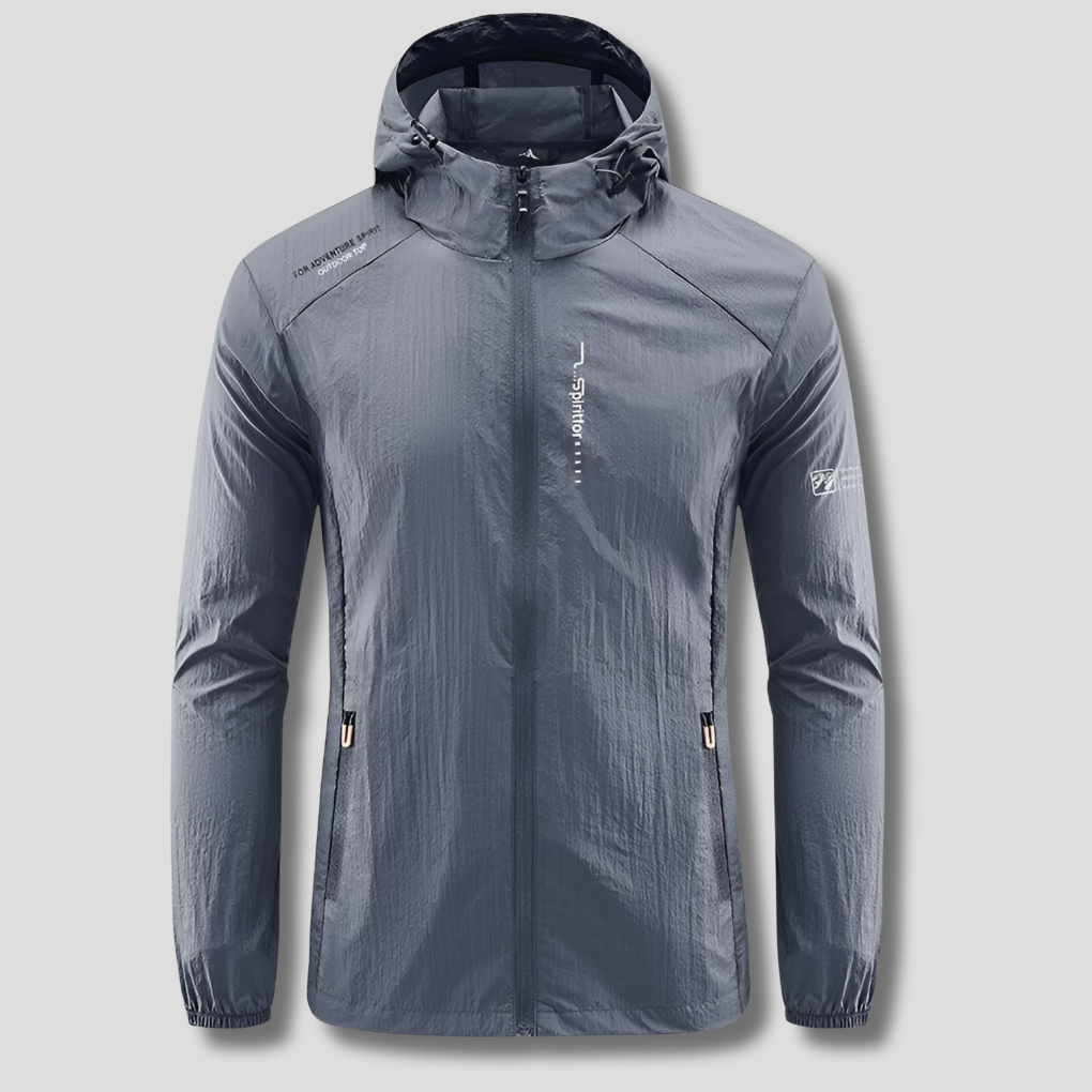 Chaqueta de verano ultraligera con capucha, antiviento y antisole, de hombre