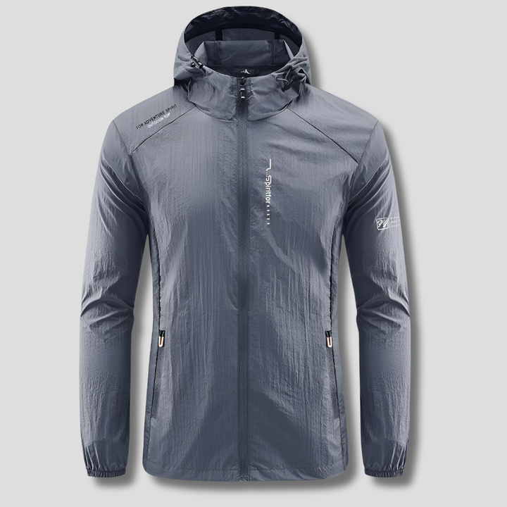 Chaqueta de verano ultraligera con capucha, antiviento y antisole, de hombre