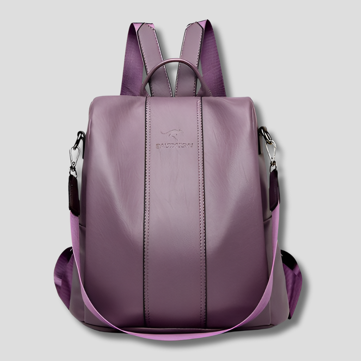 Zaino antifurto in pelle per donne alla moda