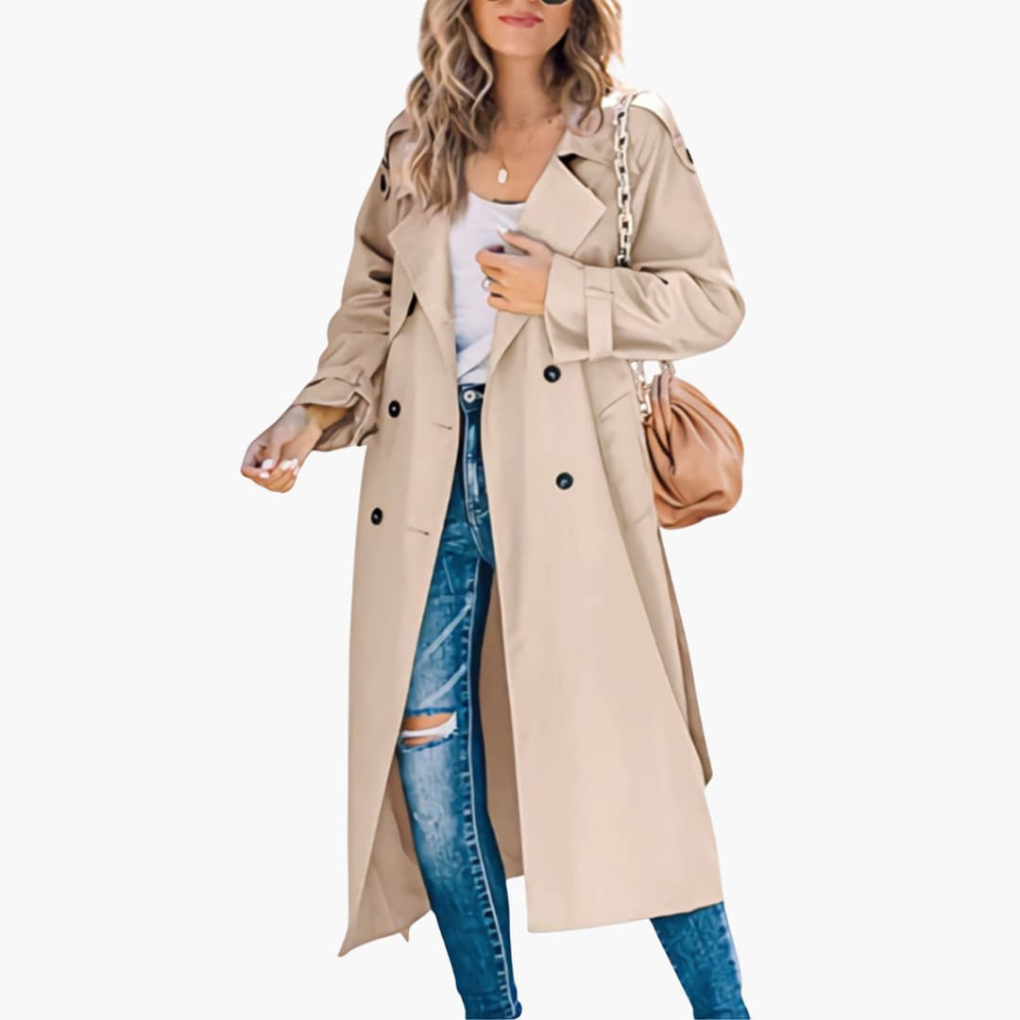 Cappotto Trench da Donna con Patta a Bottoni Prezzo in Offerta